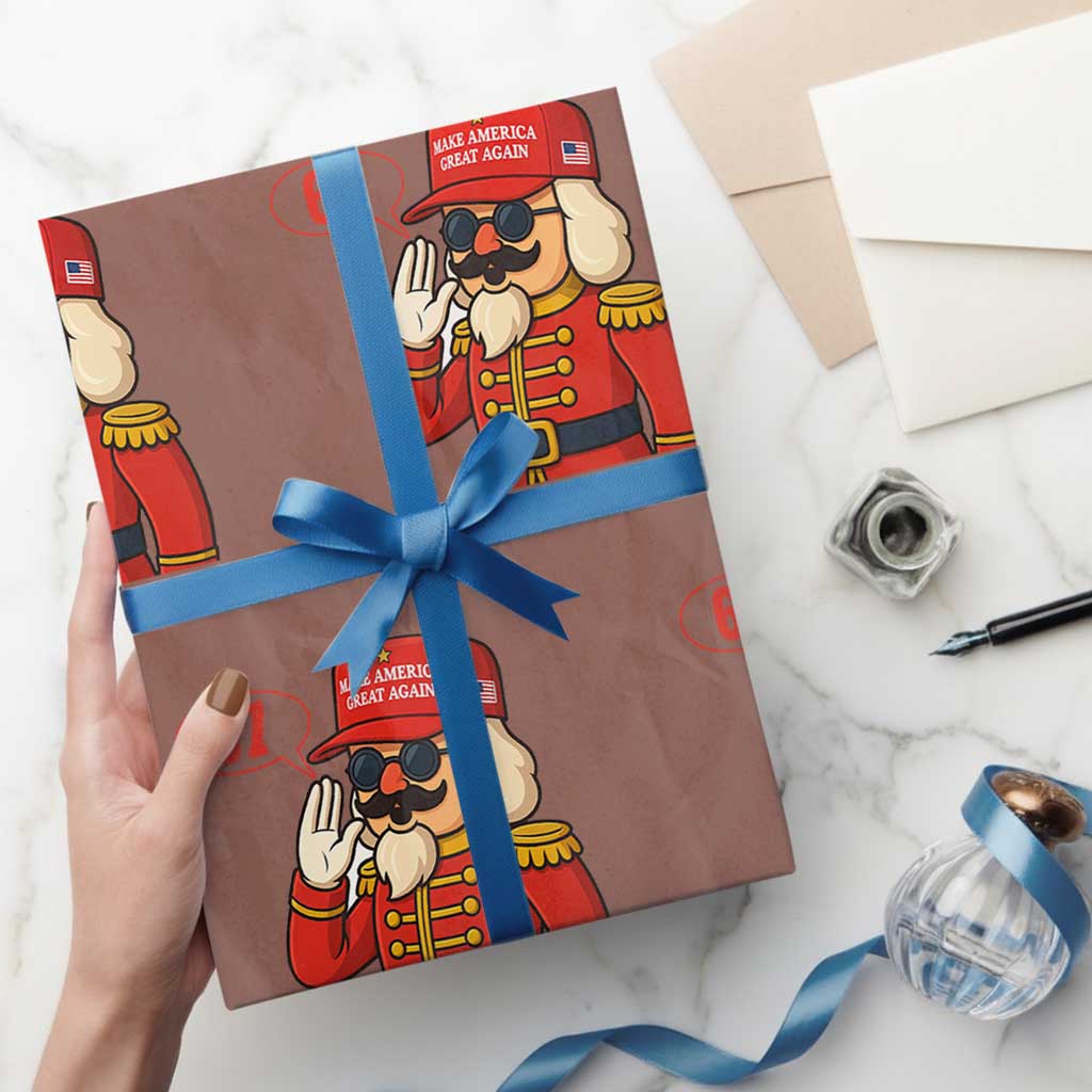 67 Six Seven Christmas Meme Wrapping Paper Roll Funny Nutcracker Make Xmas Great Again TS14 Mocha Print Your Wear