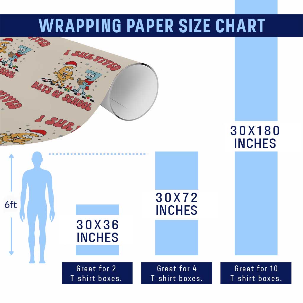 67 Six Seven Christmas Meme Wrapping Paper Roll I Survived Days Of School TS14 Print Your Wear