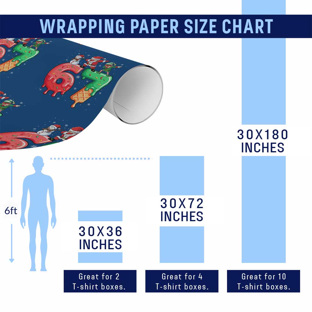 67 Six Seven Christmas Wrapping Paper Roll Funny Dabbing Santa Elf Friends 6 7 Meme Gen Alpha Slang TS10 Print Your Wear