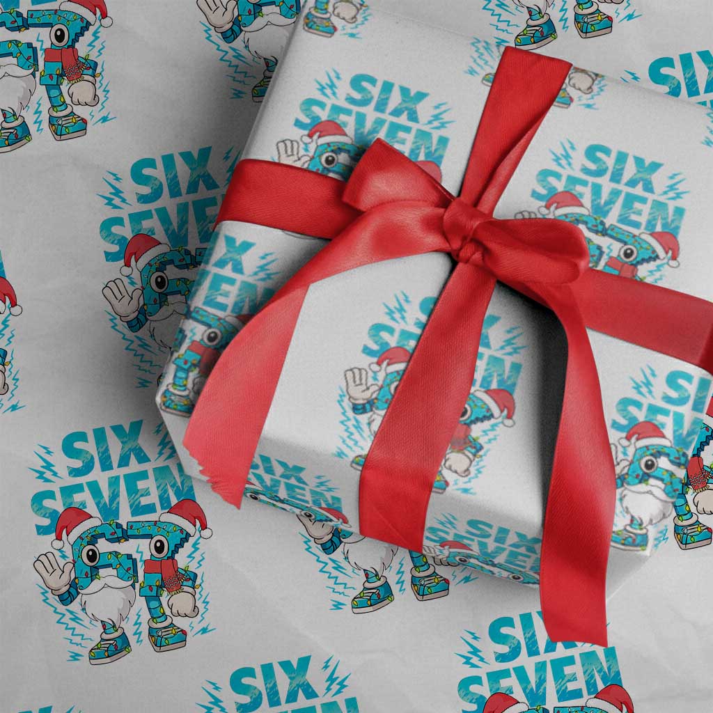 67 Six Seven Christmas Wrapping Paper Roll Funny Italian Brainrot Meme TS14 White Print Your Wear