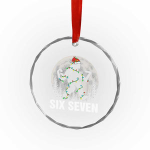 67 Six Seven Crystal Glass Ornament Funny Bigfoot Christmas Sasquatch Moon TS14 Print Your Wear