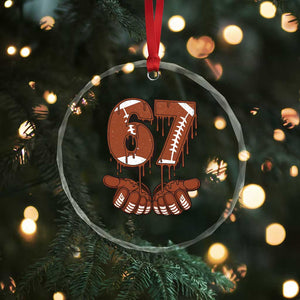 67 Six Seven Crystal Glass Ornament Funny Football Meme TS14 Print Your Wear
