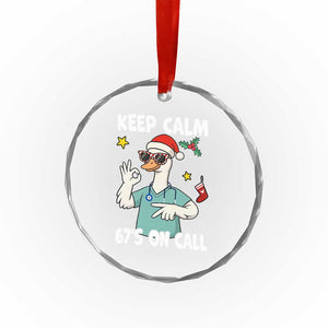 67 Six Seven Goose Nurse Christmas Meme Crystal Glass Ornament TS14 Print Your Wear