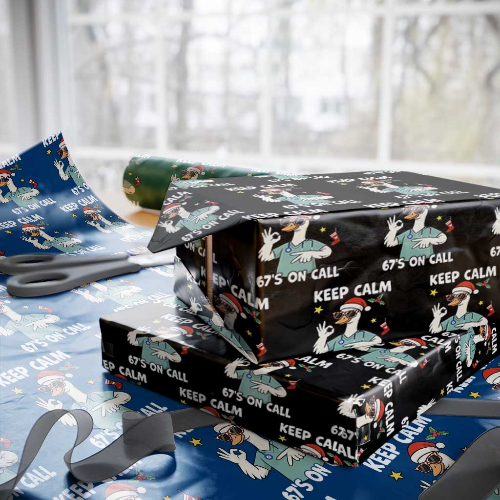 67 Six Seven Goose Nurse Christmas Meme Wrapping Paper Roll TS14 Black Print Your Wear