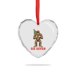 67 Six Seven Heart Crystal Glass Ornament Funny Bigfoot Trump Support Christmas TS14 Print Your Wear