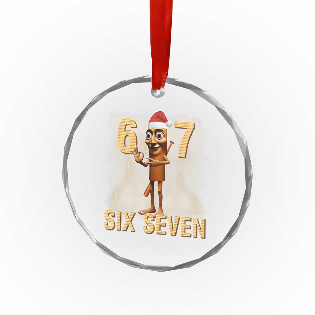 67 Six Seven Italian Brainrot Meme Crystal Glass Ornament Funny Tung Tung Tung Sahur Christmas TS14 Print Your Wear