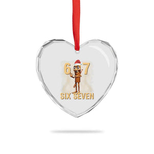 67 Six Seven Italian Brainrot Meme Heart Crystal Glass Ornament Funny Tung Tung Tung Sahur Christmas TS14 Print Your Wear