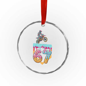 67 Six Seven Meme Crystal Glass Ornament Funny Dirt Bike Motocross Ice Cream Drip TS14 Print Your Wear