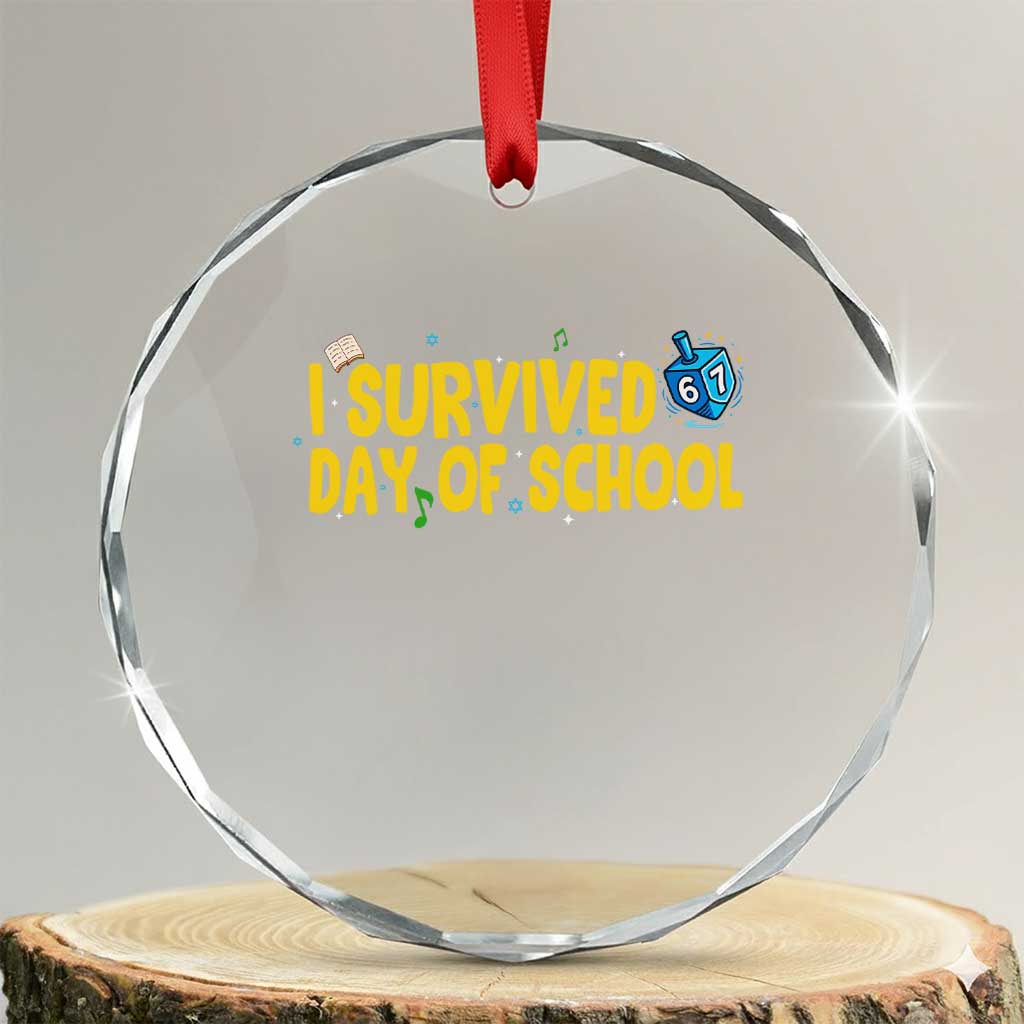 67 Six Seven Meme Crystal Glass Ornament Funny Hanukkah School Days TS14 Transparent Glass 3'' Circle Print Your Wear