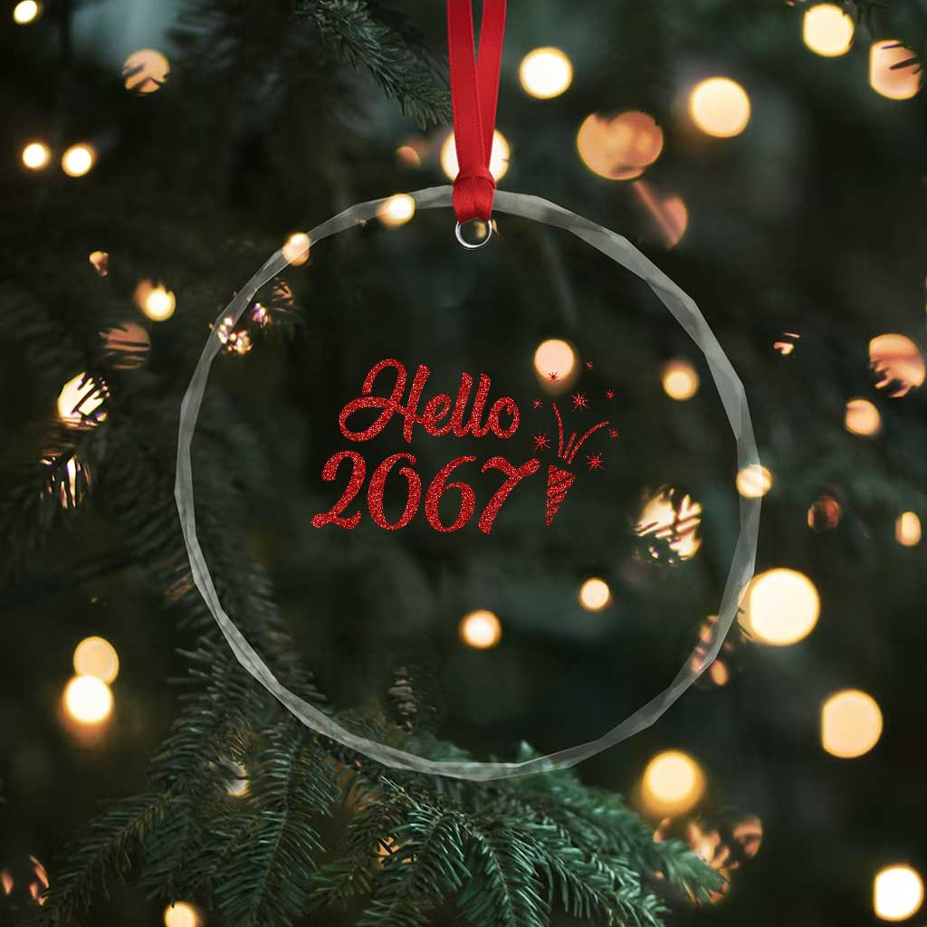 67 Six Seven Meme Crystal Glass Ornament New Year 2026 TS14 Print Your Wear