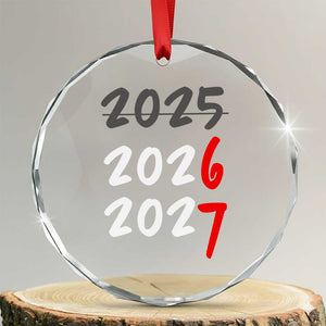 67 Six Seven Meme Crystal Glass Ornament New Year 2026 Gen Alpha Slang TS14 Transparent Glass 3'' Circle Print Your Wear