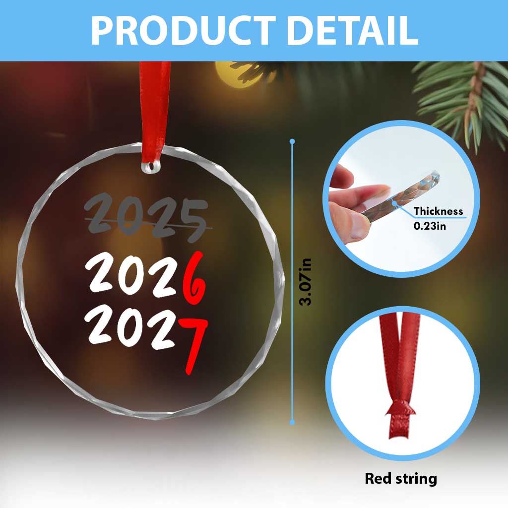 67 Six Seven Meme Crystal Glass Ornament New Year 2026 Gen Alpha Slang TS14 Print Your Wear