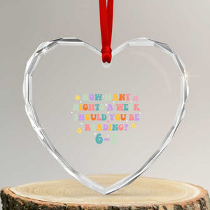 67 Six Seven Meme Heart Crystal Glass Ornament Funny Reading Book Lover TS14 Transparent Glass 3'' Heart Print Your Wear