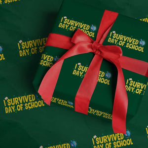 67 Six Seven Meme Wrapping Paper Roll Funny Hanukkah School Days TS14 Green Print Your Wear