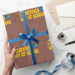 67 Six Seven Meme Wrapping Paper Roll Funny Hanukkah School Days TS14 Mocha Print Your Wear