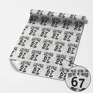 67 Six Seven Meme Wrapping Paper Roll If You Are Seeing This You Are in Group TS14 Christmas Plaid Print Your Wear