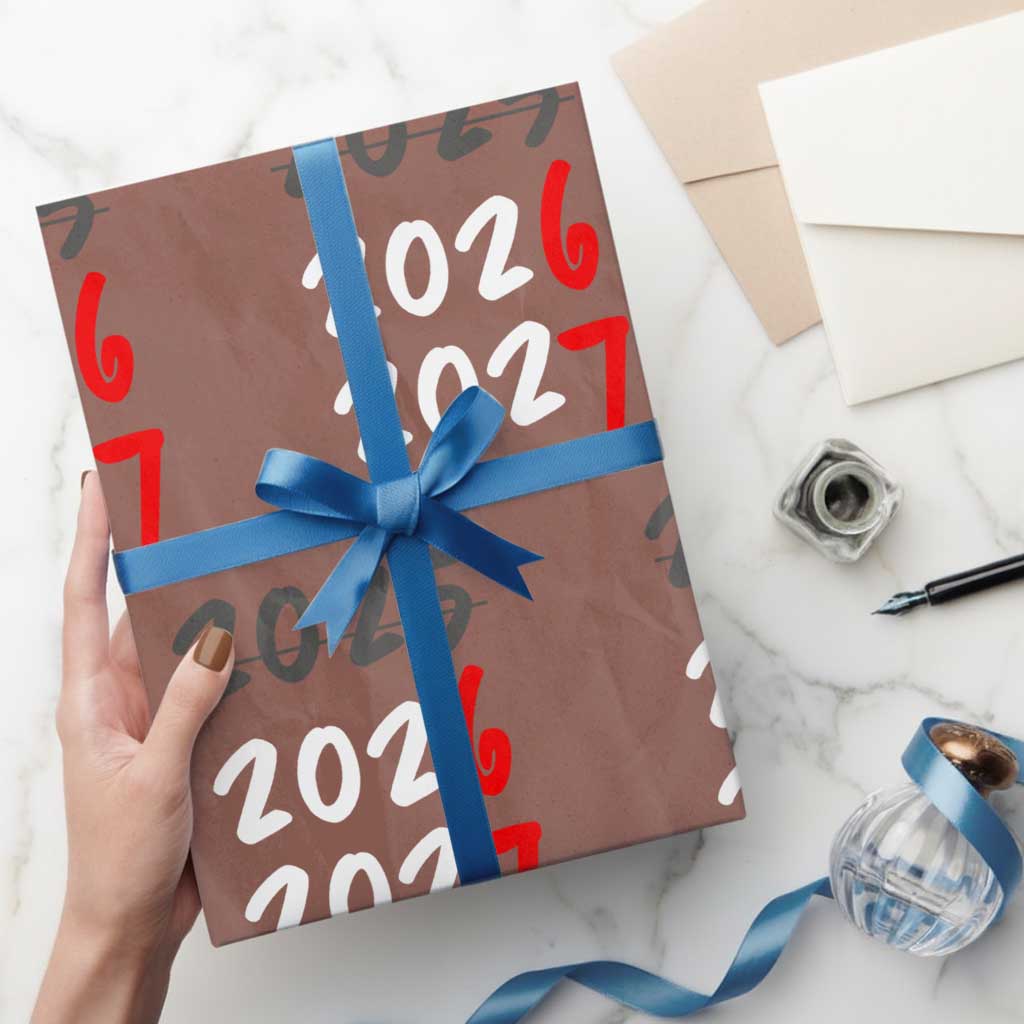 67 Six Seven Meme Wrapping Paper Roll New Year 2026 Gen Alpha Slang TS14 Mocha Print Your Wear