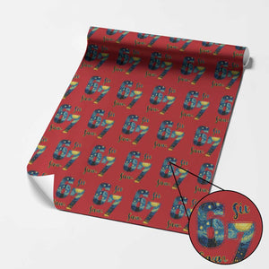 67 Six Seven Meme Wrapping Paper Roll Starry Night Van Gogh TS14 Red Print Your Wear