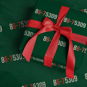 67 Six Seven Meme Wrapping Paper Roll Vintage 80s Music 8675309 Jenny TS14 Green Print Your Wear