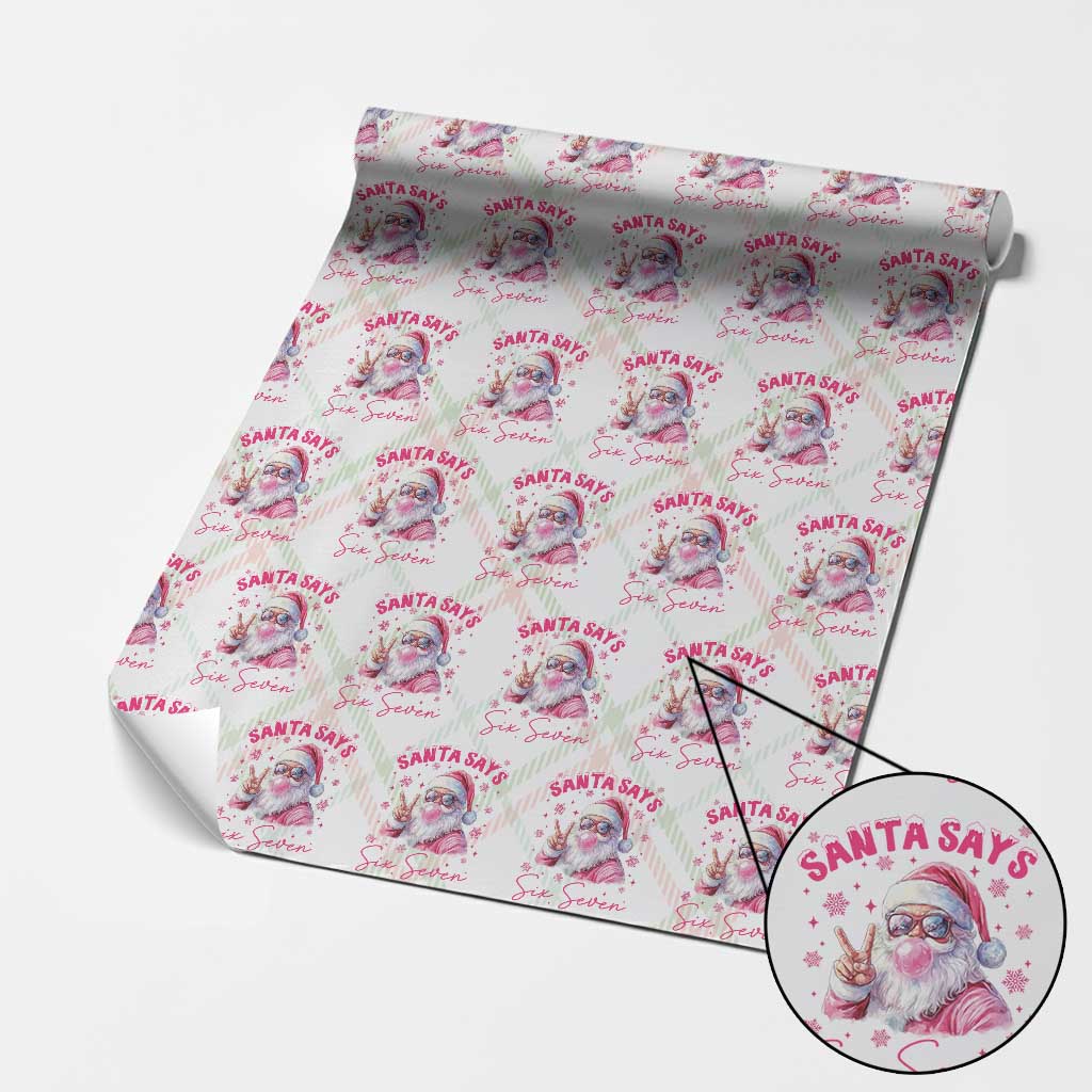 67 Six Seven Pink Santa Christmas Meme Wrapping Paper Roll TS14 Christmas Plaid Print Your Wear