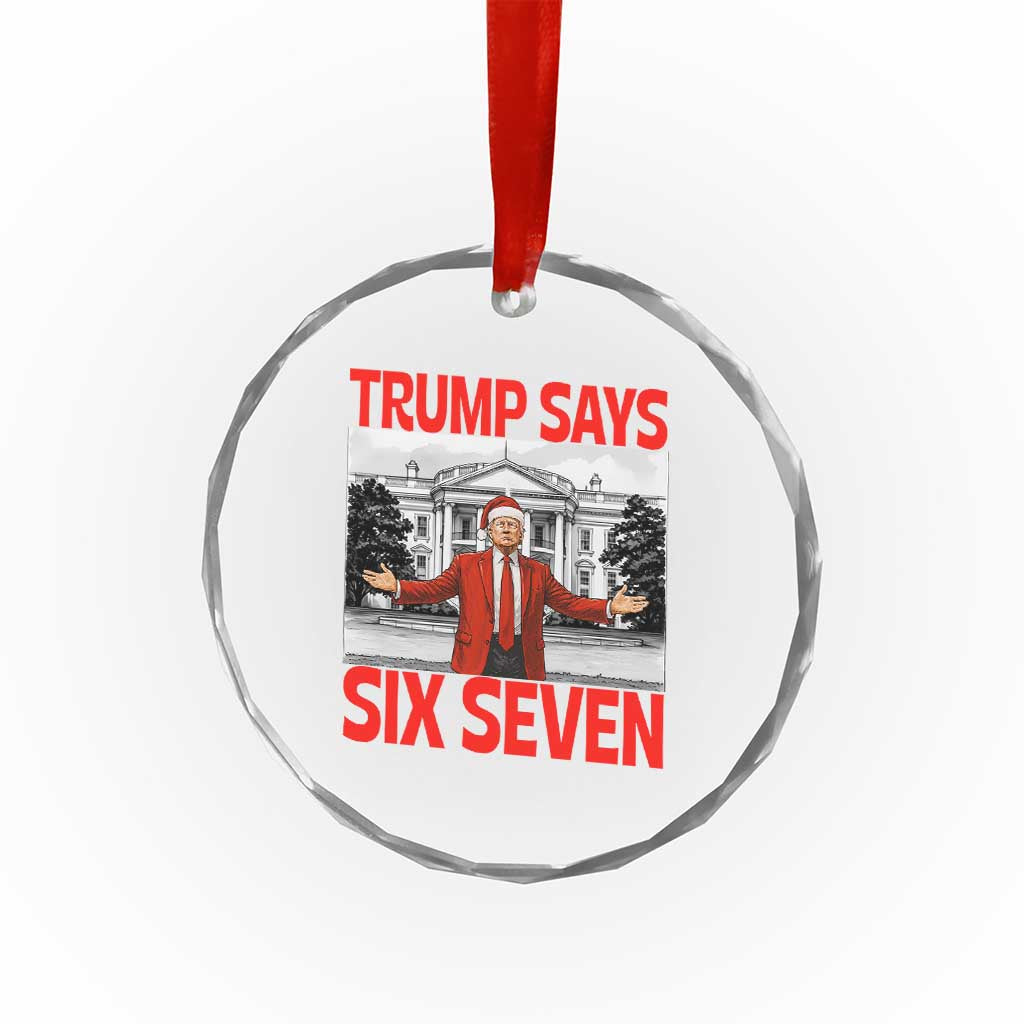 67 Six Seven Trump Christmas Crystal Glass Ornament TS14 Print Your Wear