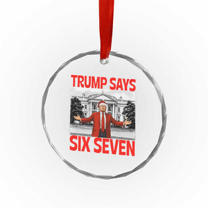 67 Six Seven Trump Christmas Crystal Glass Ornament TS14 Print Your Wear