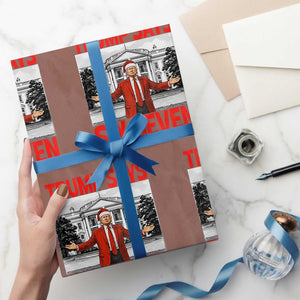 67 Six Seven Trump Christmas Wrapping Paper Roll TS14 Mocha Print Your Wear