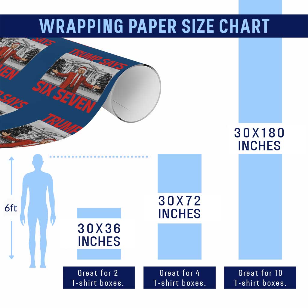 67 Six Seven Trump Christmas Wrapping Paper Roll TS14 Print Your Wear