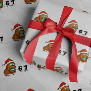 67 Six Seven Wrapping Paper Roll Funny Bigfoot Christmas TS14 White Print Your Wear