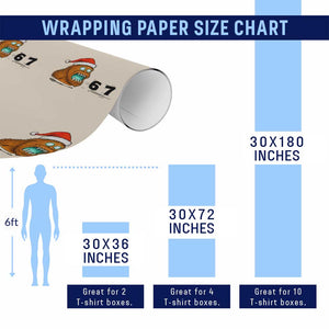 67 Six Seven Wrapping Paper Roll Funny Bigfoot Christmas TS14 Print Your Wear