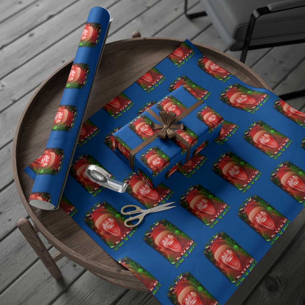 67 Six Seven Xmas Meme Wrapping Paper Roll The Mason 67 Kid Gen Alpha Slang TS11 Blue Print Your Wear