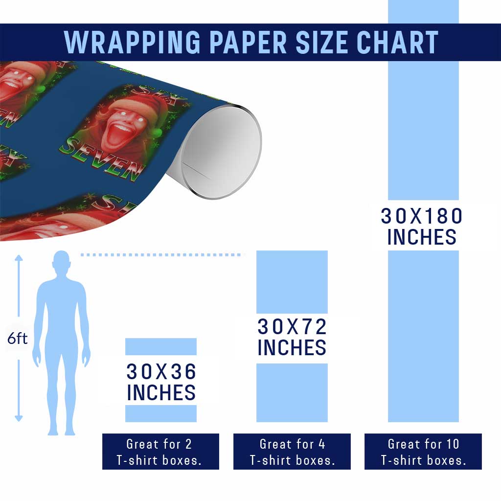 67 Six Seven Xmas Meme Wrapping Paper Roll The Mason 67 Kid Gen Alpha Slang TS11 Print Your Wear