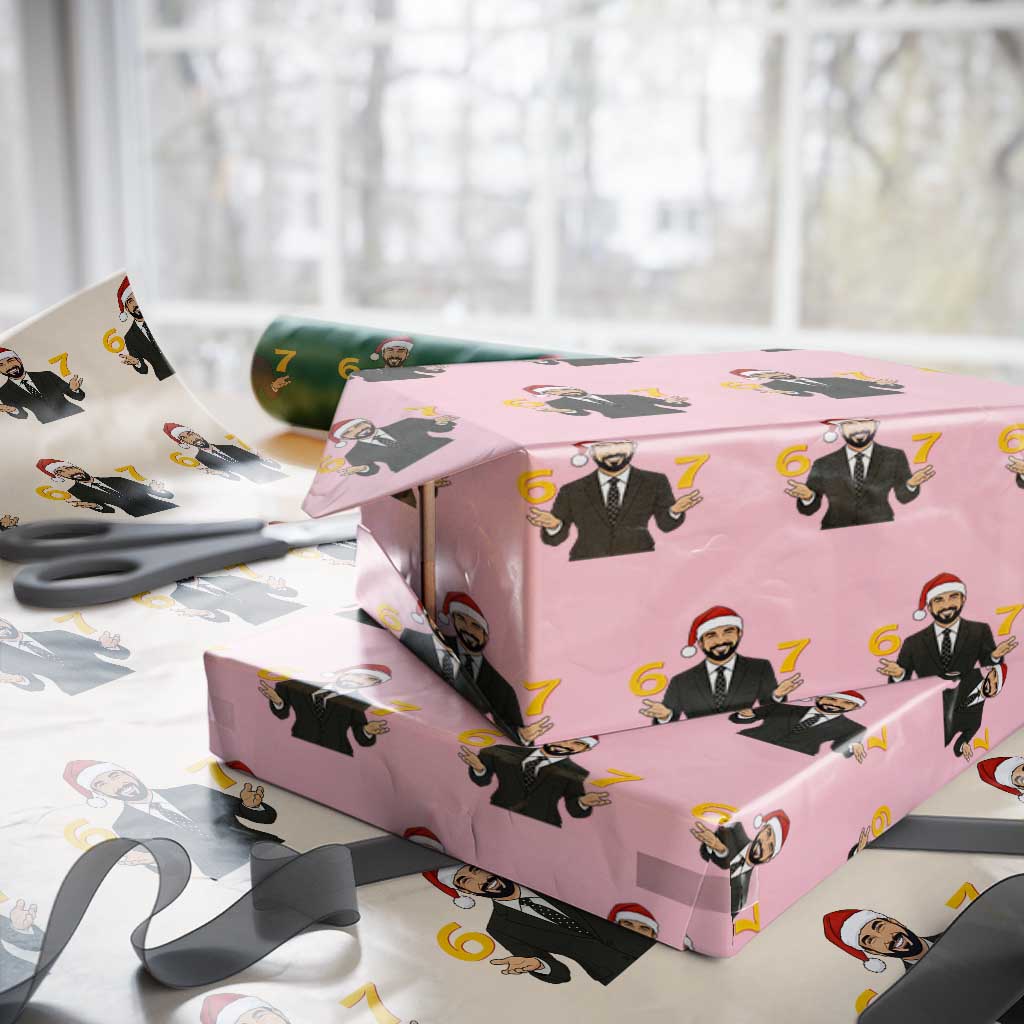 67 Six Seven Zohran Mamdani Christmas Wrapping Paper Roll TS14 Light Pink Print Your Wear