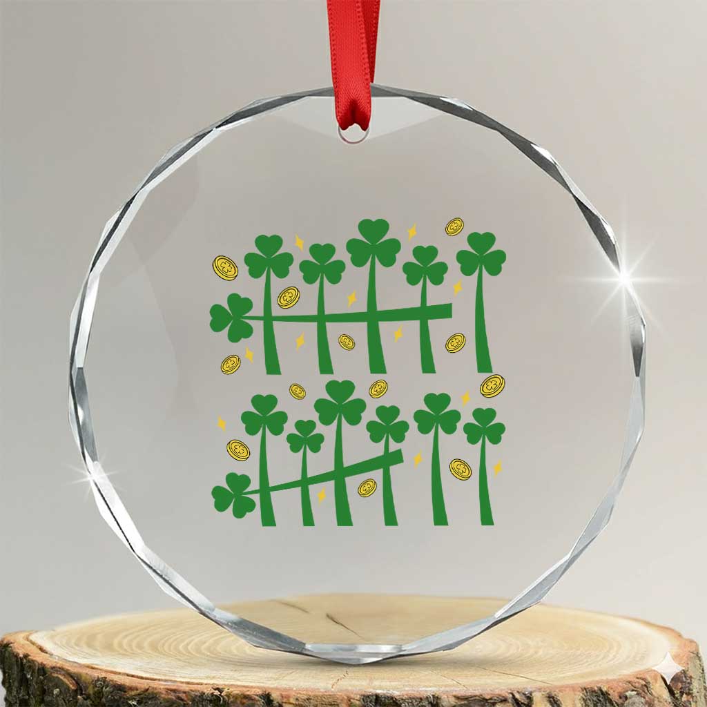 67 St Patricks Day Crystal Glass Ornament Funny Six Seven Gen Alpha Meme TS14 Transparent Glass 3'' Circle Print Your Wear