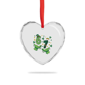 67 St Patricks Day Heart Crystal Glass Ornament Funny Six Seven Hands Meme TS14 Print Your Wear