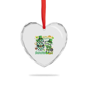 67 St Patricks Day Heart Crystal Glass Ornament Funny Six Seven Meme Lucky Shamrock TS11 Print Your Wear