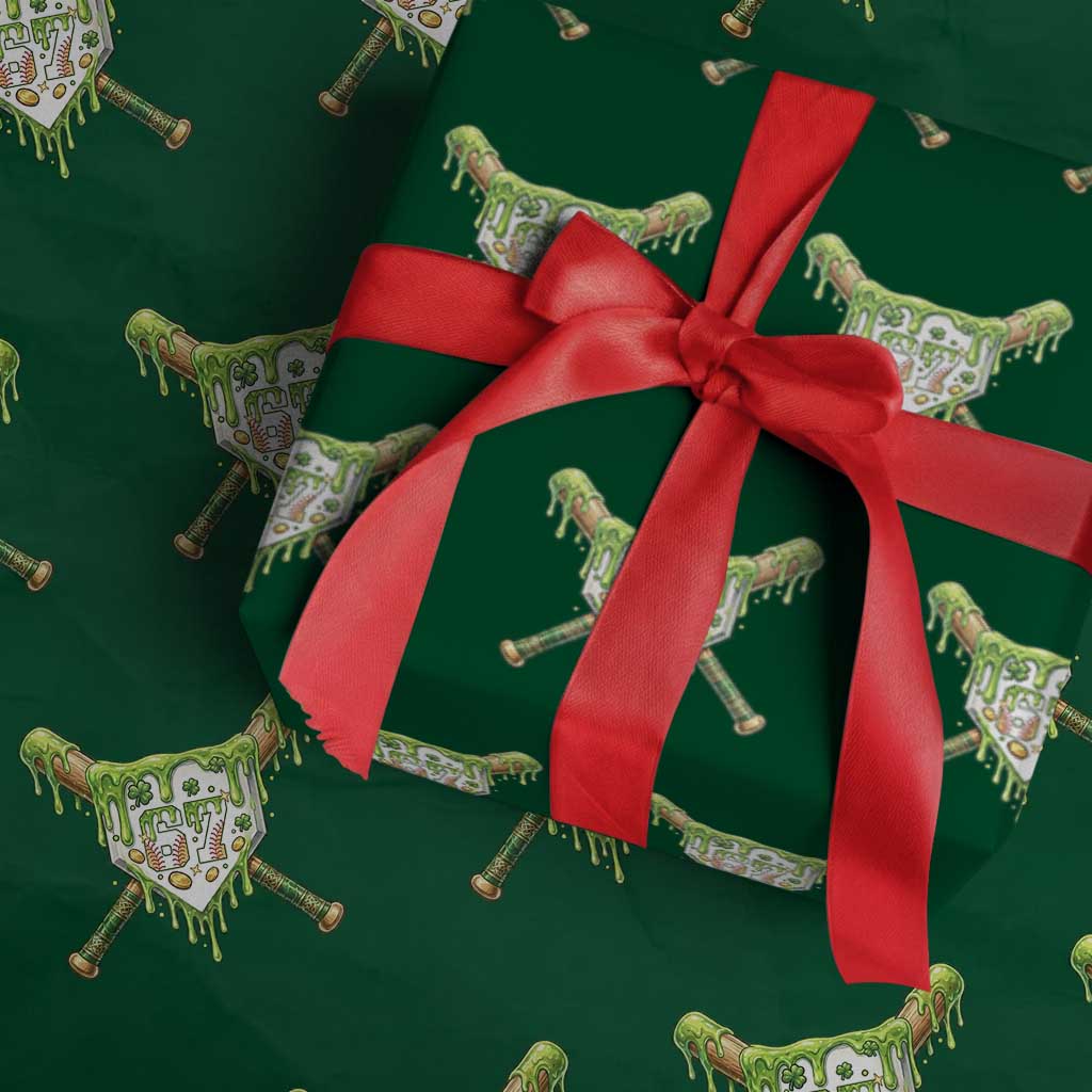 67 St Patricks Day Wrapping Paper Roll Funny Six Seven Baseball Sport Party Meme TS14 Green Print Your Wear