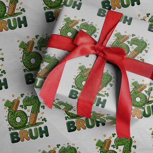 67 St Patricks Day Wrapping Paper Roll Funny Six Seven Bruh Meme TS14 White Print Your Wear