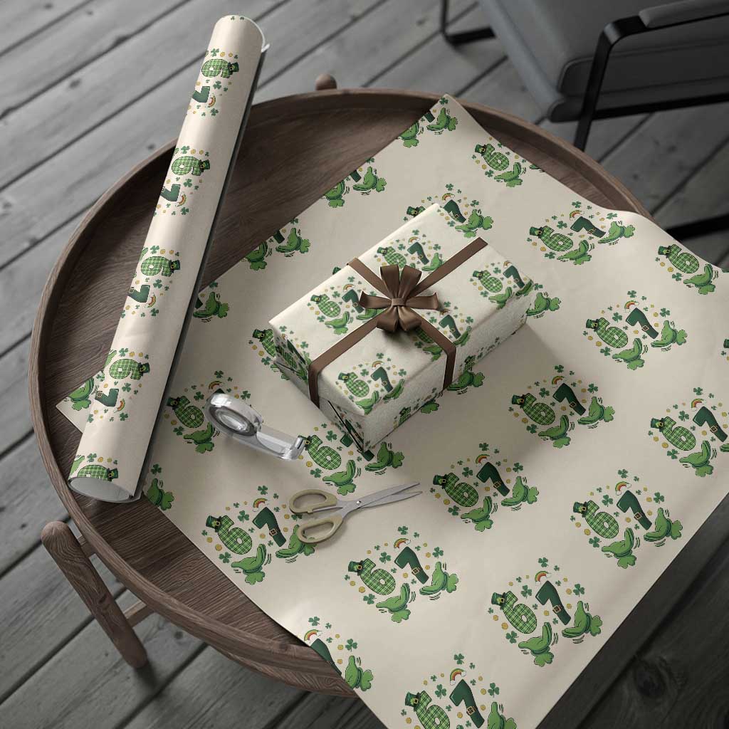 67 St Patricks Day Wrapping Paper Roll Funny Six Seven Hands Meme TS14 Beige Print Your Wear