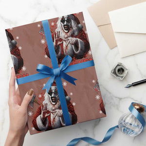 67 Terrifier Santa Horror Christmas Wrapping Paper Roll Funny Six Seven Meme Holiday Movie TS14 Mocha Print Your Wear