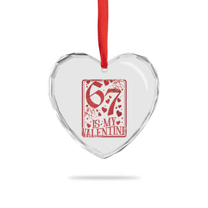 67 Valentines Playing Card Heart Crystal Glass Ornament Funny Six Seven Relationship Meme TS14 Print Your Wear