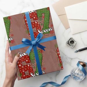 67 Xmas Wrapping Paper Roll Funny Six Seven Meme Gen Alpha Slang Snowflake TS11 Mocha Print Your Wear
