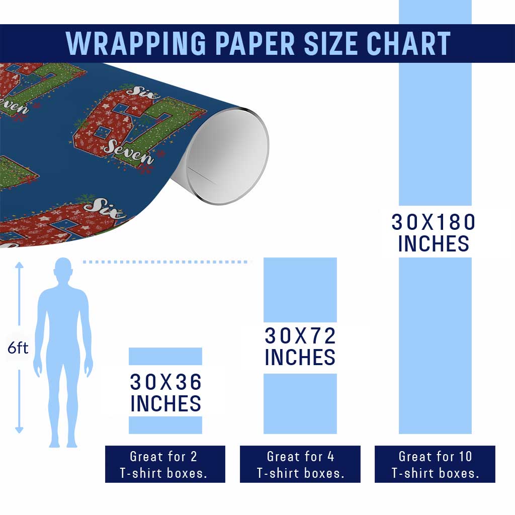 67 Xmas Wrapping Paper Roll Funny Six Seven Meme Gen Alpha Slang Snowflake TS11 Print Your Wear