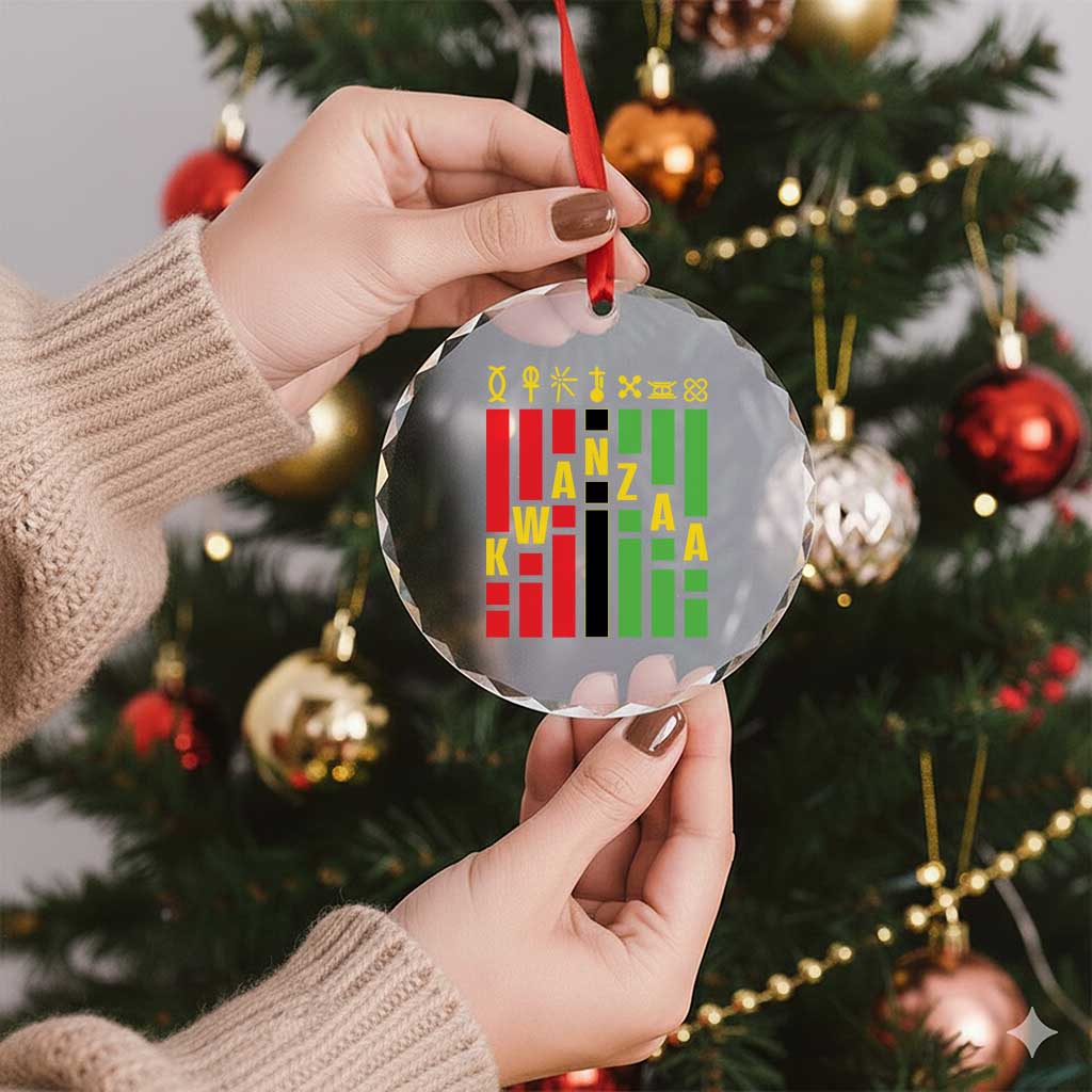 7 Principles Of Kwanzaa African American Crystal Glass Ornament TS09 Print Your Wear