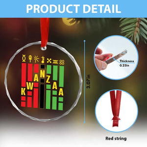 7 Principles Of Kwanzaa African American Crystal Glass Ornament TS09 Print Your Wear
