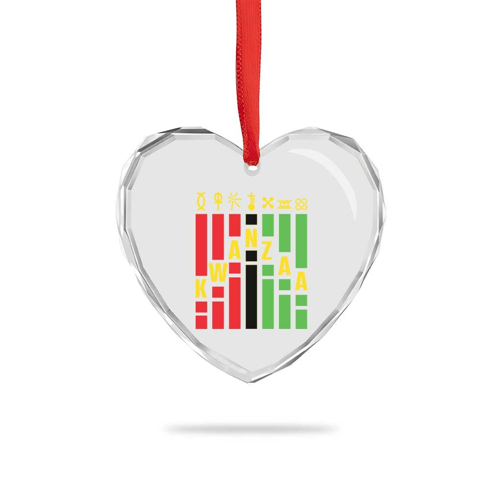 7 Principles Of Kwanzaa African American Heart Crystal Glass Ornament TS09 Print Your Wear