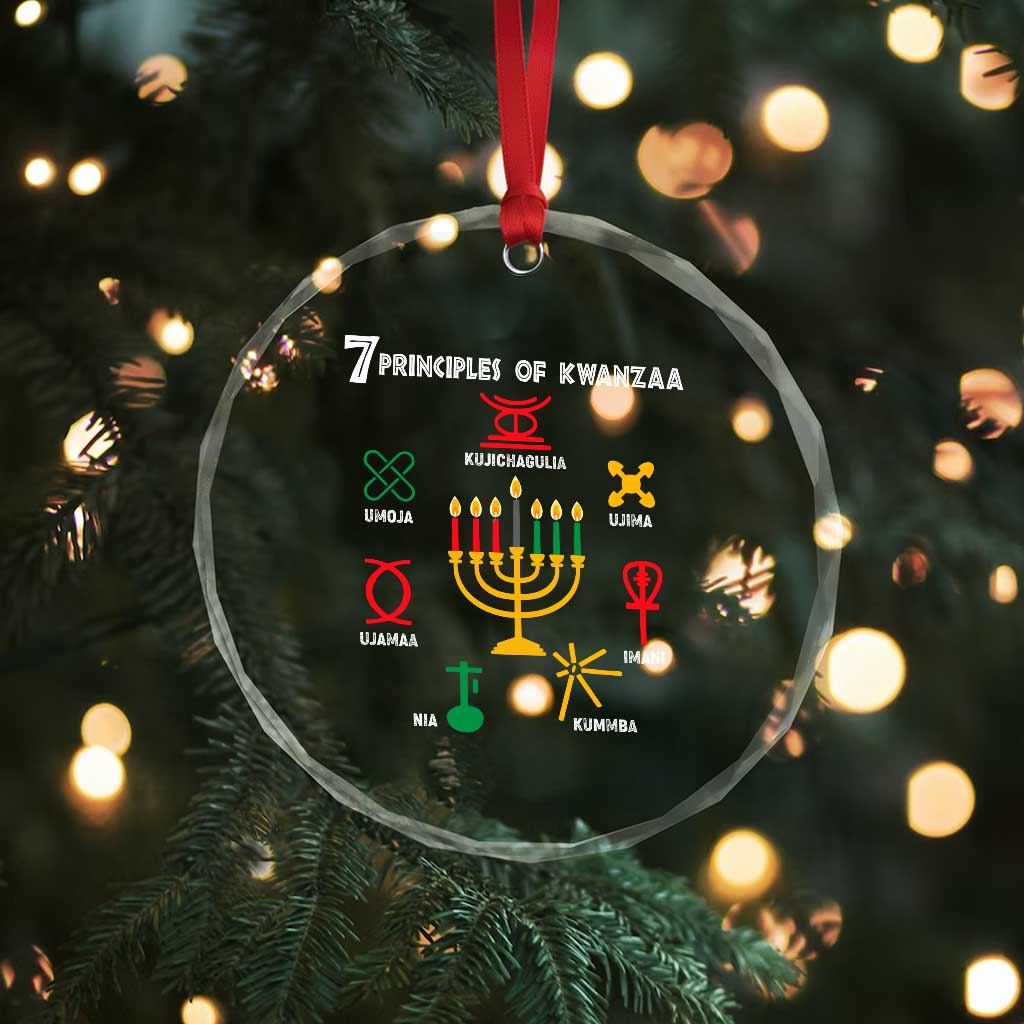 7 Principles Of Kwanzaa African American Xmas Crystal Glass Ornament TS09 Print Your Wear