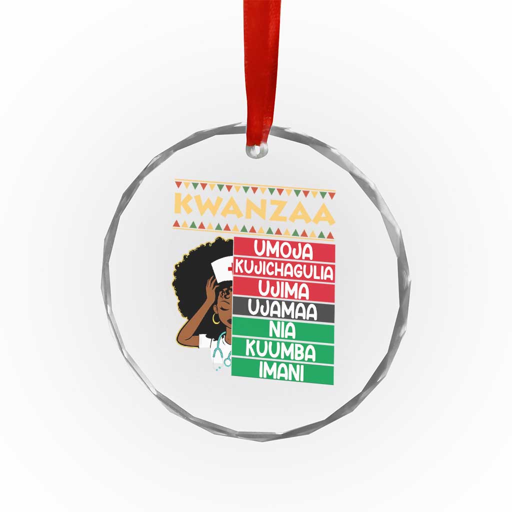 7 Principles Of Kwanzaa Crystal Glass Ornament Nurse Pride African American Heritage Gift TS12 Print Your Wear