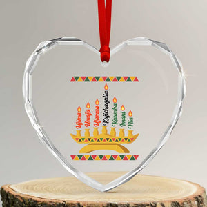 7 Principles Of Kwanzaa Heart Crystal Glass Ornament Festival Of Lights African Heritage Gift TS12 Transparent Glass 3'' Heart Print Your Wear