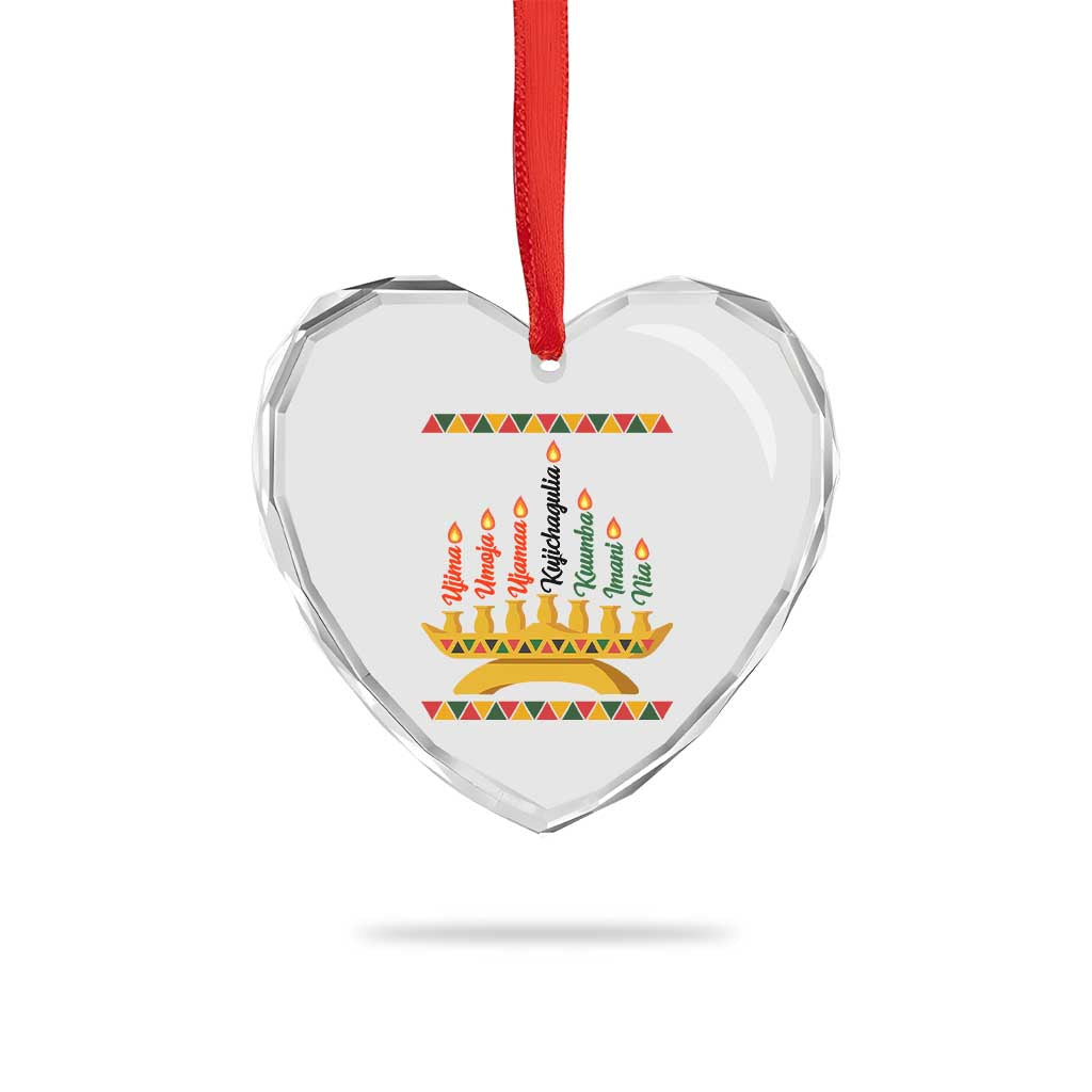 7 Principles Of Kwanzaa Heart Crystal Glass Ornament Festival Of Lights African Heritage Gift TS12 Print Your Wear